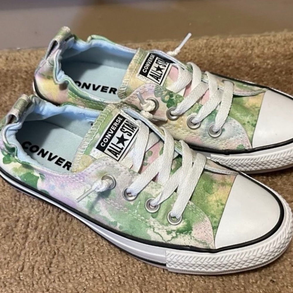 Converse NEW All Star Shoreline Shoes Multicolor Pink Green Pastel Floral Sz 7